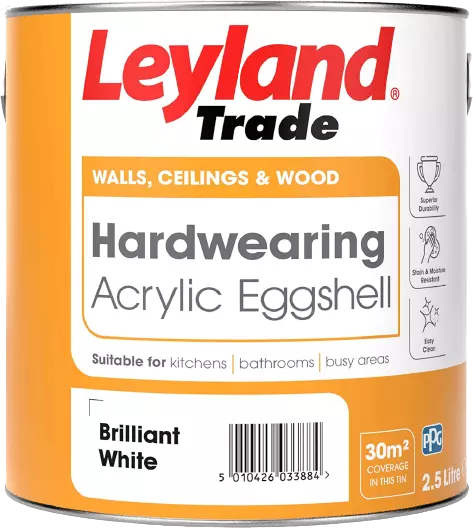 Leyland Trade 264368 Acrylic Eggshell