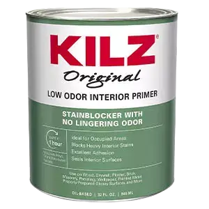 KILZ Odorless Interior Oil-Base Primer/Sealer/Stainblocker, White, 1-Quart