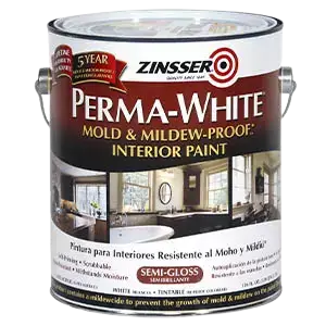 Rust-Oleum 02761 Perma-White Mold & Mildew Proof Interior Paint, SemiGloss Finish