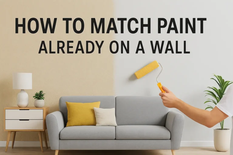 How to match paint already on a wall