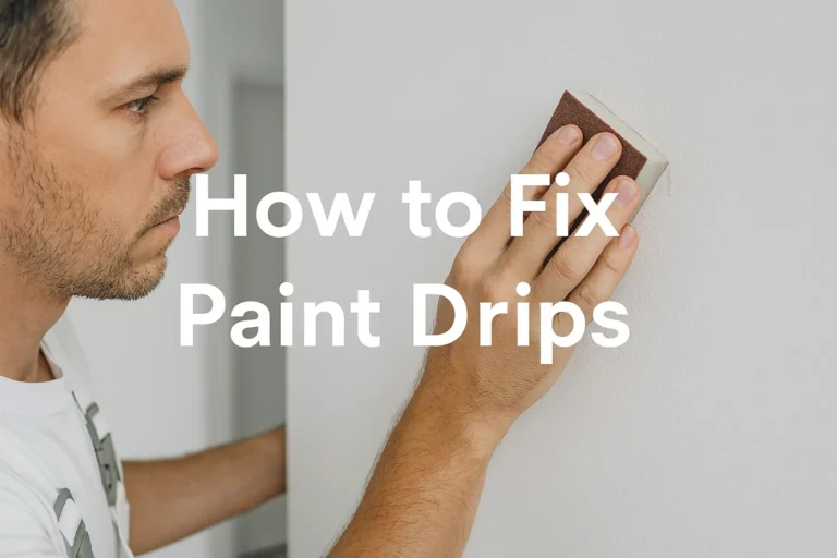 How to Fix Paint Drips on Walls