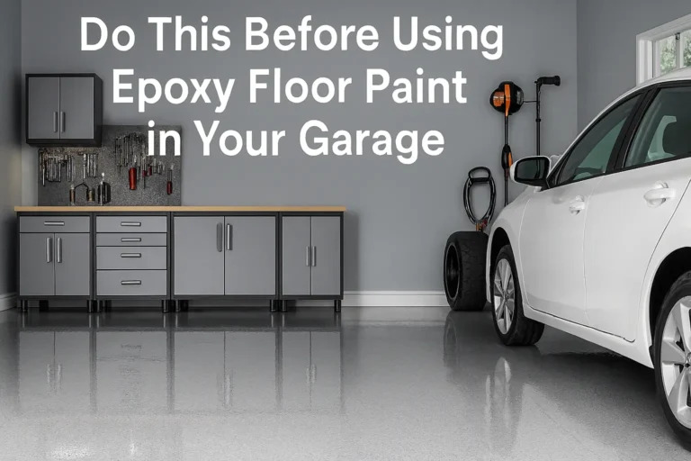 Do This Before Using Epoxy Floor Paint in Your Garage