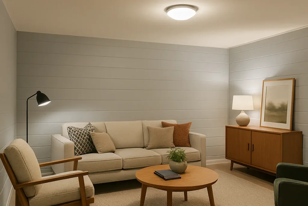 Painting Wood Paneling in a Basement