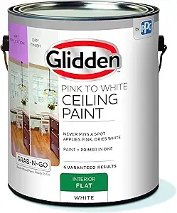 Glidden Grab-N-Go Pink to White Ceiling Paint
