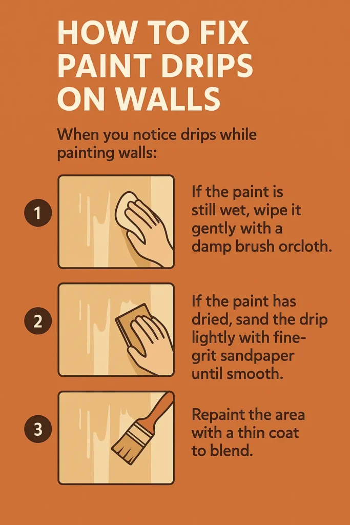 How to fix paint drips on wall