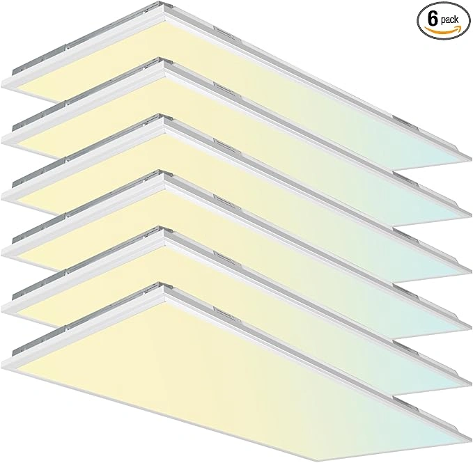 1) Hykolity 2×4 LED Flat Panel, selectable wattage and CCT, 0–10 V dimmable