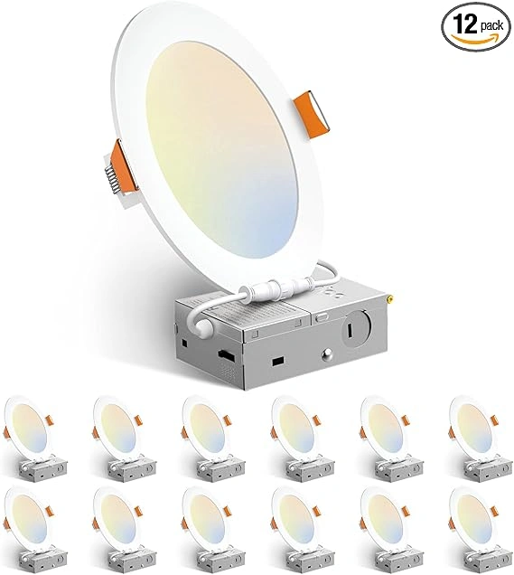 Amico Ultra-Thin LED Recessed Ceiling Lights (6-inch, Wafer Style)