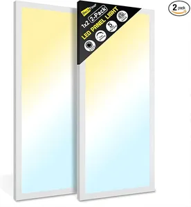 BeckTour 1x2 FT LED Flat Panel Surface Mount, 2-Pack