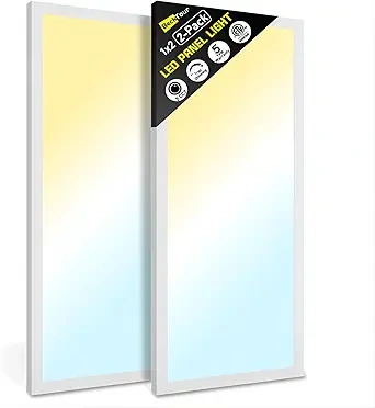 BeckTour 1×2 LED Flat Panel Light (2-Pack) (1)