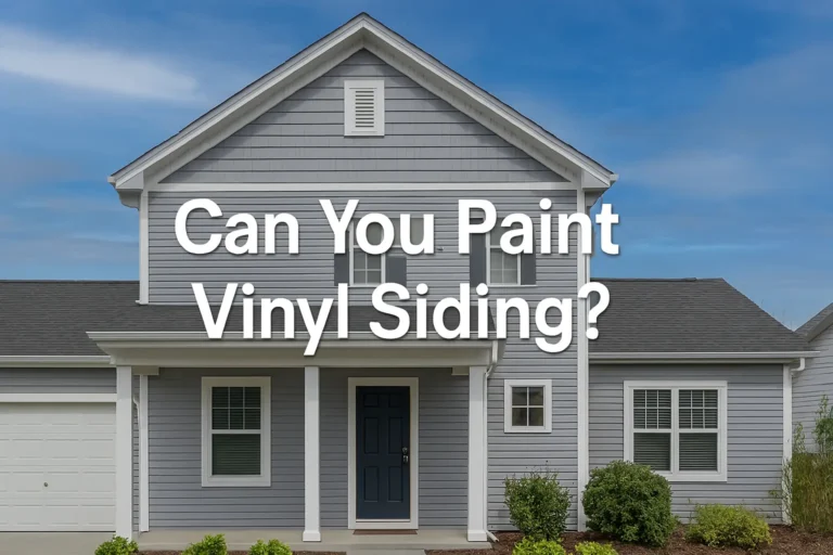 Can You Paint Vinyl Siding