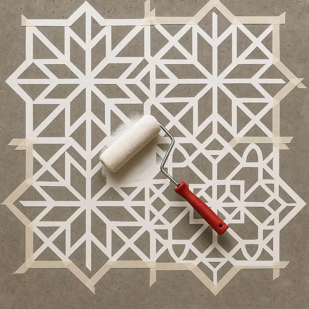 Decorative Painting on Concrete Floors