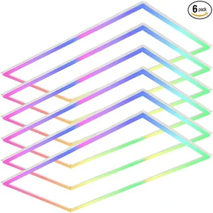Edge-Lit Frame RGB Panel 2×4 (Bluetooth + Remote)