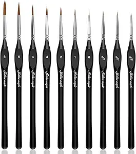 Golden Maple Detail Paint Brushes (Synthetic Set) (1)