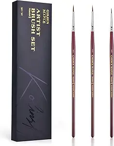 Golden Maple Kolinsky Sable Ultra Fine Detail Set (1)