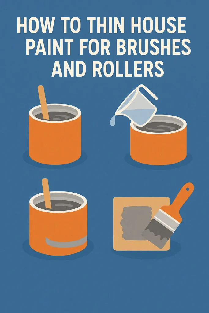 How to Thin House Paint for Brushes and Rollers