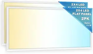 SEURON 2x4 LED Flat Panel Light, 2-pack, 0–10V dimmable (1)