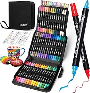 TANMIT 60 Dual Tip Acrylic Paint Pens (1)