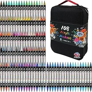 TBC 108 Colors Dual Tip Acrylic Markers (1)