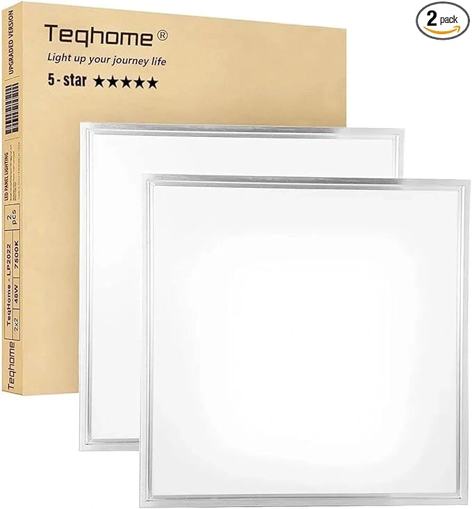 TeqHome 2x2 FT Edge-Lit Frame LED Flat Panel Lights (2-Pack)