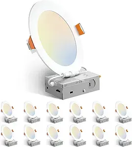 Amico 6-Inch Ultra-Thin LED Canless Recessed Light (1)