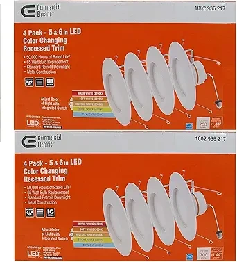Commercial Electric 6-Inch Canless Integrated LED Trim with Night Light Mode (1)