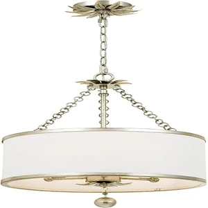 Crystorama Broche Mini Chandelier (Antique Silver)