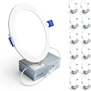 Ensenior 6-Inch Ultra-Thin LED Recessed Ceiling Light (12W, 1050–1200 Lumens) (1)