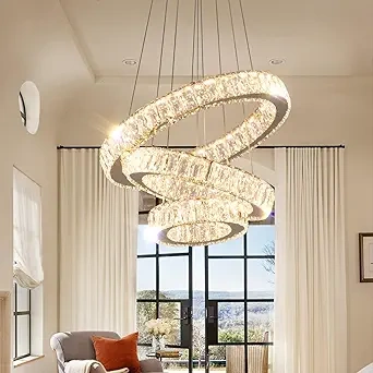 FRIXCHUR Modern Crystal Ring Chandelier (1)