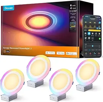 Govee 6 Wi-Fi Smart Recessed Light (RGBWW) (1)