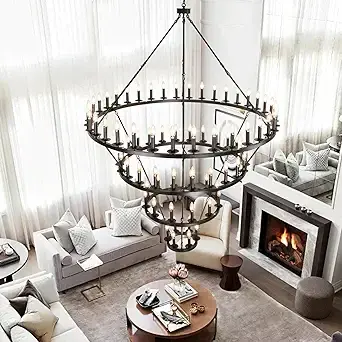 Kira Home Sawyer 12-Light Wagon Wheel Chandelier (1)