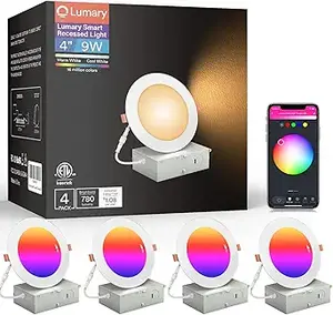 Lumary Smart LED Canless Recessed Lights (4-Pack) (1)