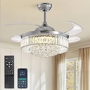 Matrix Decor Retractable Ceiling Fan Chandelier (Fandelier) (1)