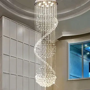 Modern Spiral Raindrop Glass Chandelier (1)