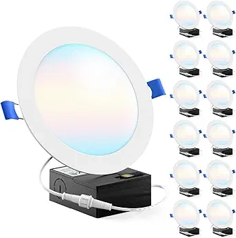Sunco Lighting 6-Inch Slim LED Recessed Downlight (10-Pack) (1)