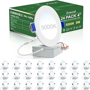 Zouzai 4-Inch Ultra Thin LED Recessed Lighting, 24 Pack (1)