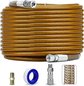 100 ft Airless Spray Hose Kit (Brass Braided Connector) (1)