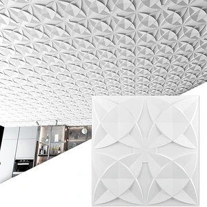 Art3d PVC 3D Ceiling Tiles (12-Pack, 24×24) (1)