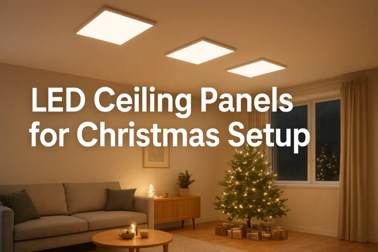 LED ceiling panels for christmas setup