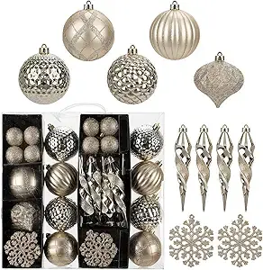 Shatterproof Ceiling-Safe Ornament Set (50–80 Pack) (1)