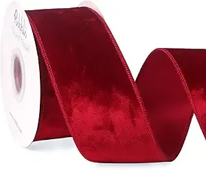 Wide Velvet Holiday Ribbon (1)