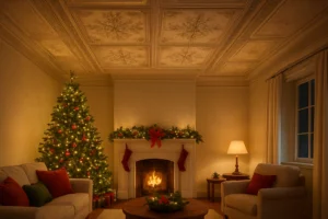 Paintable Ceiling Tiles for Christmas