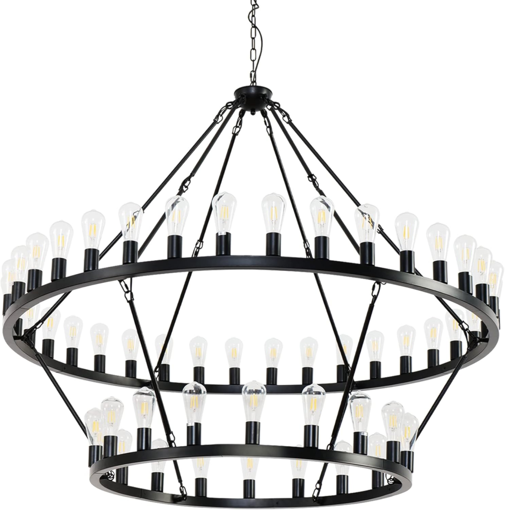 Wagon Wheel Farmhouse Chandelier
