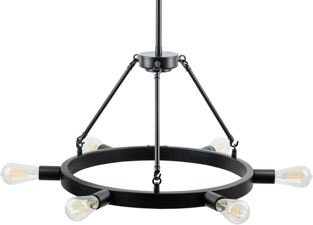  Wagon Wheel Farmhouse Chandelier
