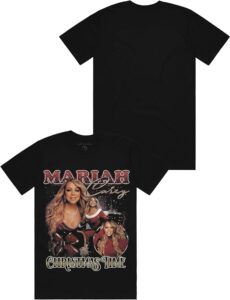 Mariah Carey Official Christmas Time Tour Merch 90s Collage T-Shirt