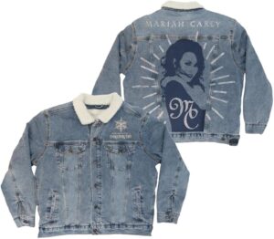 Mariah Carey womens Official Christmas Time Tour Merch Denim Jacket